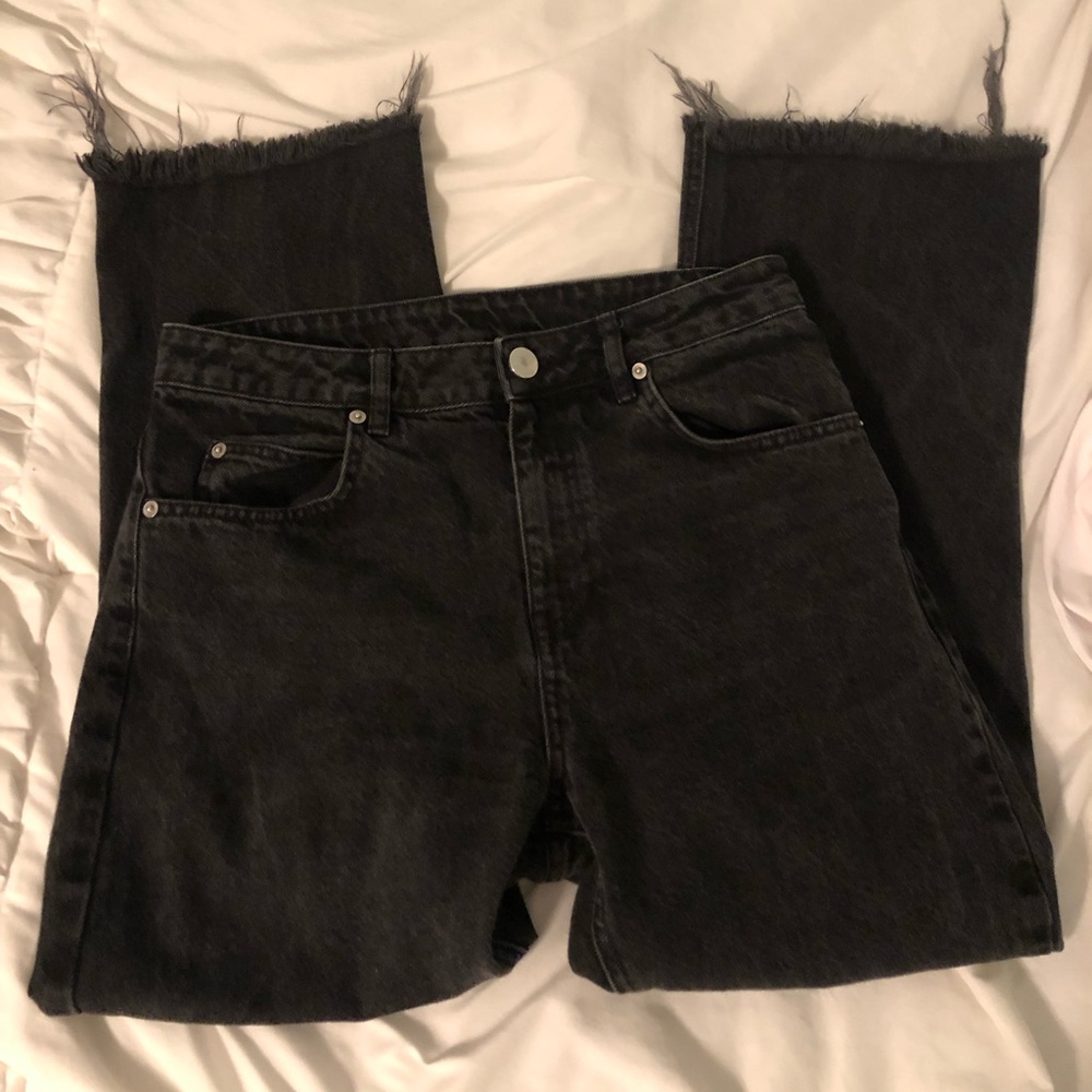 ASOS black denim mom jeans